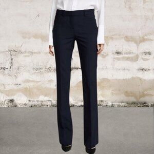 Theory Women's Max C Broadway Navy Blue Slacks Pants Size 8
